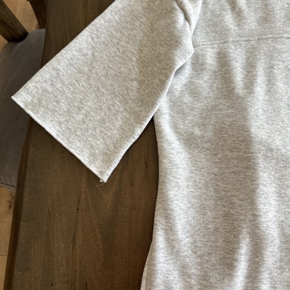UGG Gray Funnel Neck Pullover Sweatshirt Pockets Fleece Lined 3/4 Sleeve XS/S - Picture 8 of 13
